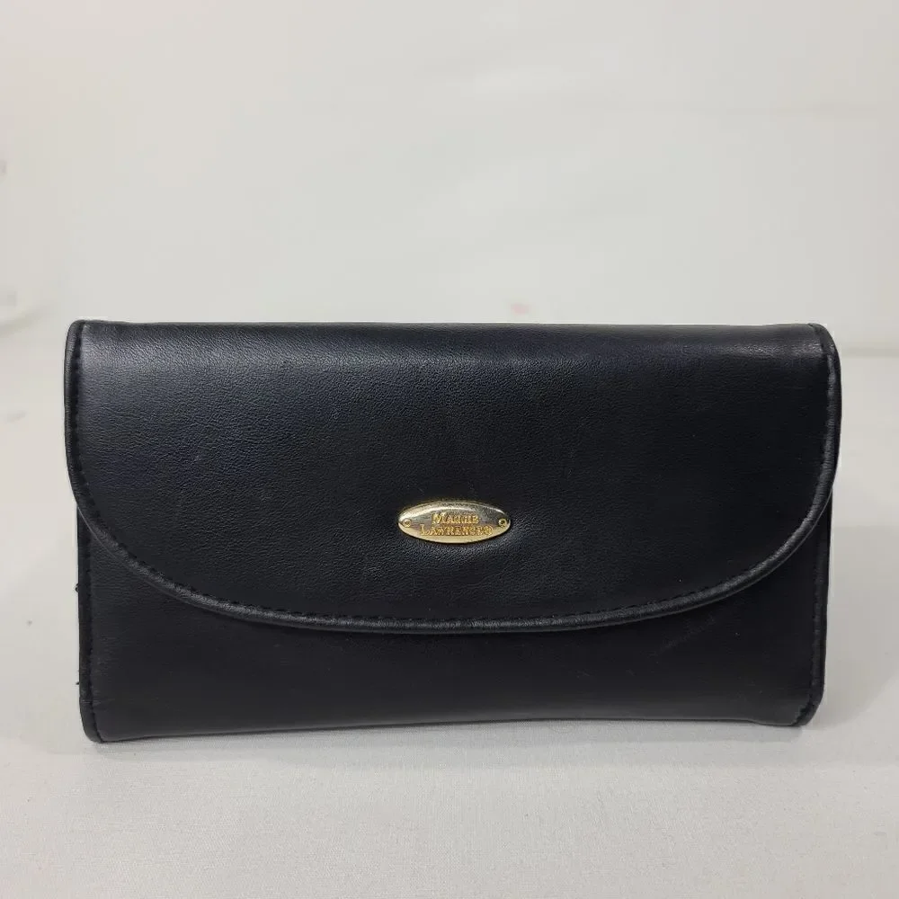 Maggie Lawrence women's black leather wallet